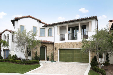 Inspiration for a mediterranean exterior home remodel in Orange County