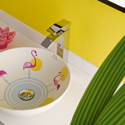 New Cuenca washbasin with Pink Flamingo&acute;s pattern by David Delf&iacute;n - Bathroom Sinks