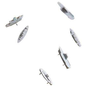 Fleet Pushpins, Gray, Set Of 6