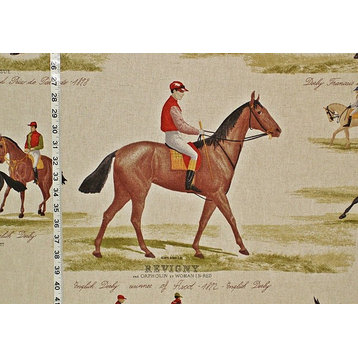 Horse Racing Fabric Race Jockey Document Print, Standard Cut