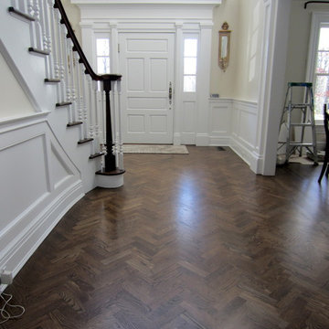 LAUREL HOLLOW RESTORATION: CUSTOM JACOBEAN/GREY BLEND AND BONA TRAFFIC HD SATIN