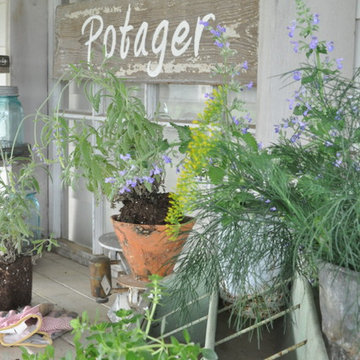 Potager Sign & Herb Garden