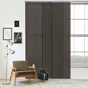 Adjustable Sliding Panels-Natural Woven Textures_Moody Cacao