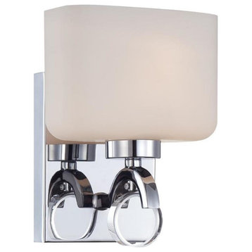 Chrome 1 Light Bathroom Fixture from the Venetian Collection