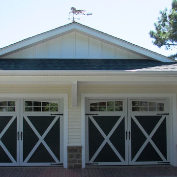 Three car garage addition in Loudoun County VA in horse farm country