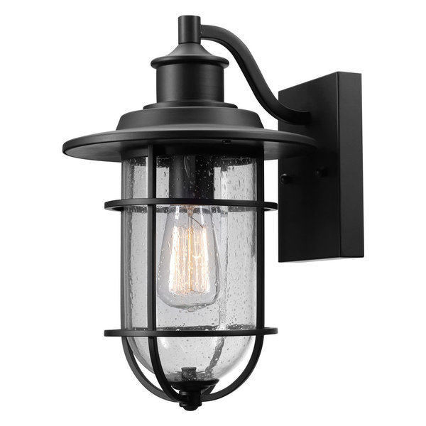 Globe Electric 44094 Turner 1 Light 13-19/32"H Outdoor Wall - Black