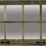 My Barnwood Frames - Farmhouse Mirror, 8 Window Pane Mirror, 8 Pane, Barnwood - This Farmhouse style 8 window pane mirror is a great addition to any home, cabin, or farmhouse.  This antique barnwood mirror has 8 window panes, is approximately 37.5 inches wide X 21.75 Inches tall and _ Inches deep.  The mirror is made from reclaimed wood, and as such each mirror is unique and has its own charm and character.  All of our reclaimed windowpane mirrors are made right here in the USA.  This rustic window pane mirror comes with two rustic pull handles at the bottom of the mirror to give it a unique look and feel.