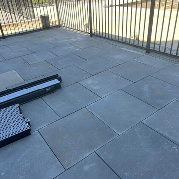 Paver Patio Installation with Drainage Preparation