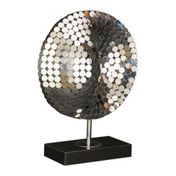 www.essentialsinside.com: mirrored disk sculpture - Home Decor
