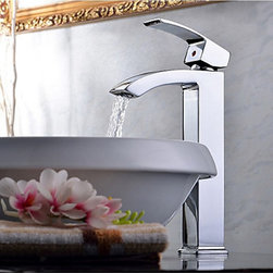 Contemporary Chrome One Hole Single Handle Bathroom Sink Faucet TQ0531H - Bathroom Sink Faucets