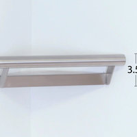 Lifestyle and Wellness Corner Shower Shelf With 14" Handle, Polished Stainless