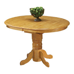 Sunset Trading - Pedestal Butterfly Leaf Pub Table Light Oak - Dining Tables