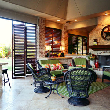 "Outdoor Patio Living" Plantation Shutter applications