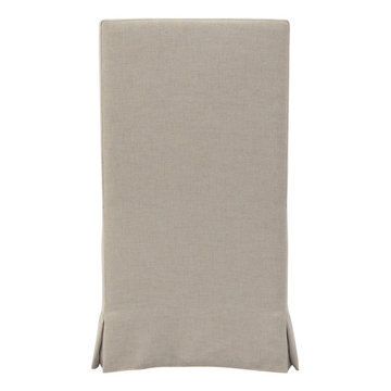 SANDSPUR BEACH ARM DINING CHAIR WITH CASTERS - BRUSHED LINEN