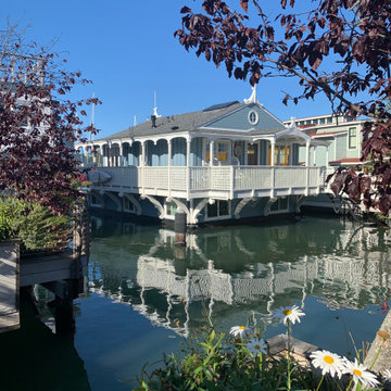 Yellow Ferry Dock Houseboat Remodel
