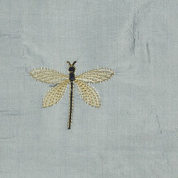 Grey Custom Made Embroidered Animal Dupioni Silk Curtains - Windows And Doors