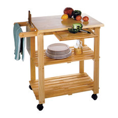 Winsome Wood Natural Solid Wood Kitchen Utility Cart