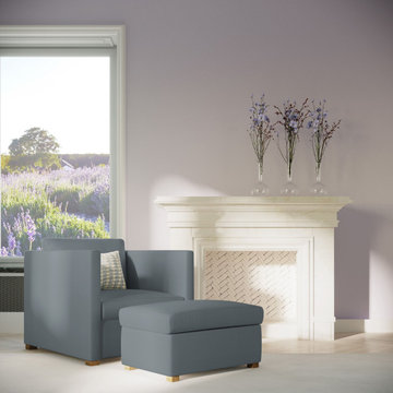 Lasting Appeal: Madison Ottoman in Haze Box Weave Linen