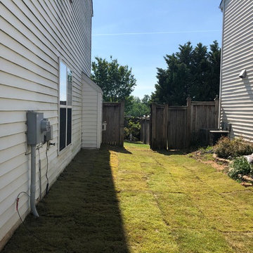 Mulching,pruning,sod, river rock, stepping stone installs