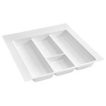 Rev-A-Shelf - Polymer Trim to Fit Drawer Insert Utility Organizer, White, 21.88"W - Rev-A-Shelf's drawer inserts are the best if you are looking for a custom look.  Why settle for a cutlery insert that just drops in your drawer and moves every time you open and close your drawer.  Create a custom fit by trimming to your exact size. Available in multiple sizes, colors and finishes.