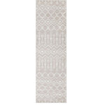 Unique Loom - Rug Unique Loom Moroccan Trellis Beige Runner 2'6x8'2 - With pleasant geometric patterns based on traditional Moroccan designs, the Moroccan Trellis collection is a great complement to any modern or contemporary decor. The variety of colors makes it easy to match this rug with your space. Meanwhile, the easy-to-clean and stain resistant construction ensures it will look great for years to come.