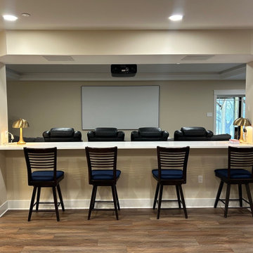 Best basement remodel with a home gym and movie room