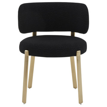 Margaret Black Boucle Dining Chair