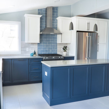 Blue-tiful Kitchen in Historic Homeland