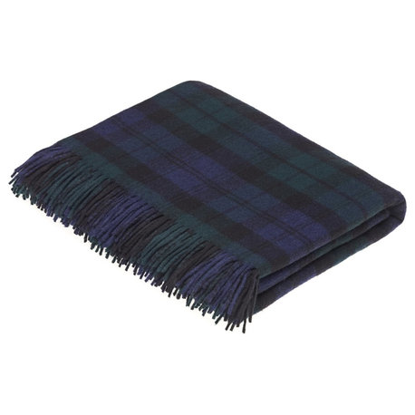 Tartan, Merino Lambswool, Black Watch, Throw Blanket