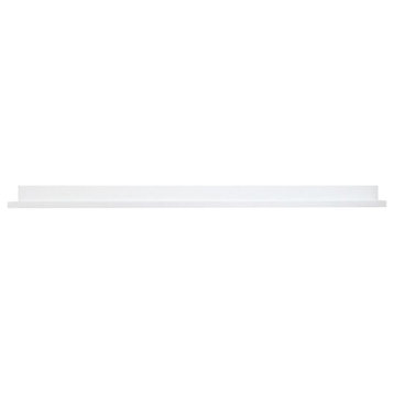 InPlace Picture Ledge Shelf, White, 72"x4"x3.5"