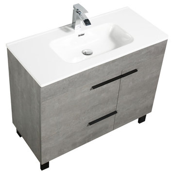 Alma Gill Freestanding Vanity With One Porcelain sink, 40"