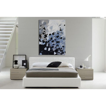 40"x30" Black white grey abstract art Original Large Modern Painting wall decor