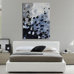 Preethi Arts - 40"x30" Black white grey abstract art Original Large Modern Painting wall decor - Paintings