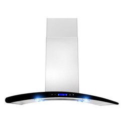 AKDY - AKDY AK-ZGL9013 Euro Stainless Steel Island Mount Range Hood, 36" - Range Hoods And Vents
