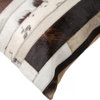 18"x18" Torino Madrid Cowhide Pillow, Chocolate and Natural