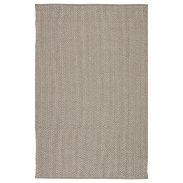Jaipur Living Iver Indoor/Outdoor Solid Light Gray Area Rug, 10'x14'