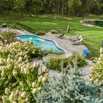 Milford, MI - Backyard Pool Bar Landscape Design & Install