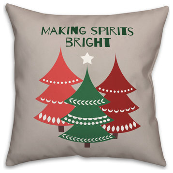 Making Spririts Bright 18x18 Spun Poly Pillow