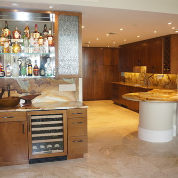 Unique Natural Finishes for Bar and Kitchen
