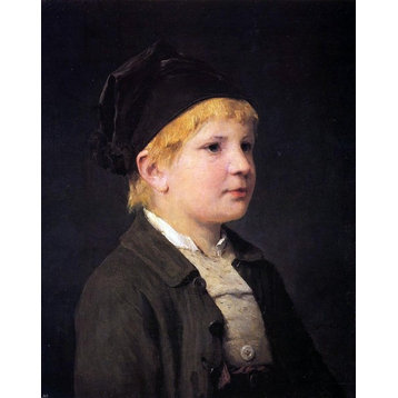 Albert Anker Portrait of a Young Boy, 20"x25" Wall Decal Print
