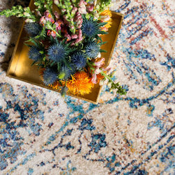 Anastasia AF-07 SAND / LT. BLUE - Area Rugs