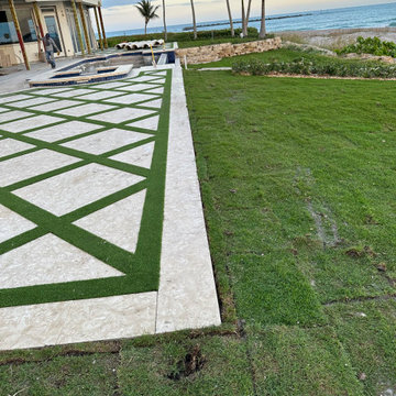 Diamond Grid Paver Design on the Treasure Coast Waterfront