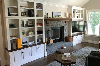 Elegant living room photo in Boston