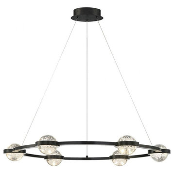 34W 6 LED Chandelier in Contemporary Modern Style - 35.5 Inches Wide by 4
