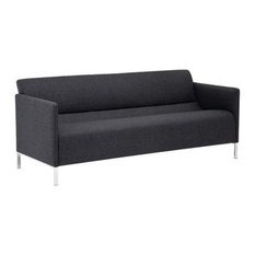 Slim Sofas Houzz B T Design Slim Sofa Gray Leatherette Sofas