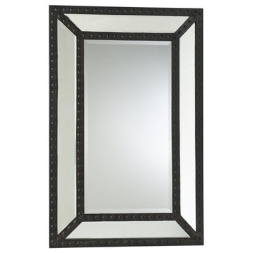 Merlin Mirror, Rust, Iron and Glass, 27.5"W (4134 1A5DW)