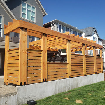 Custom Timber Pergola with Privacy Wall
