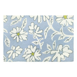 White Daisies JI005 Area Rug - Area Rugs