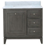 Legion Furniture - Legion Furniture Sally Vanity Cabinet With Top, Silver Gray, 36" - Freshen up powder rooms and en suites alike with this Sally Vanity Cabinet With Top. This silver gray vanity features ample storage and offers a fresh twist on traditional style.