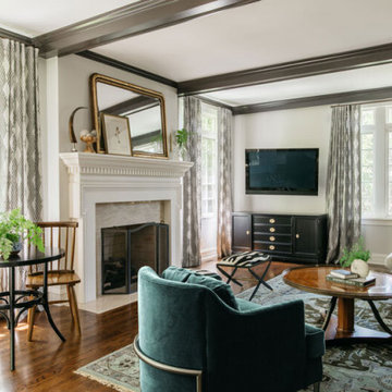 Layered Family Room in Historic Family Home in Kenilworth